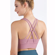 Women's Breathable Nylon Yoga Bra - Blue Force Sports