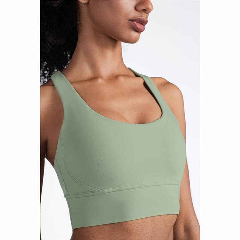 Women's Breathable Nylon Yoga Bra - Blue Force Sports