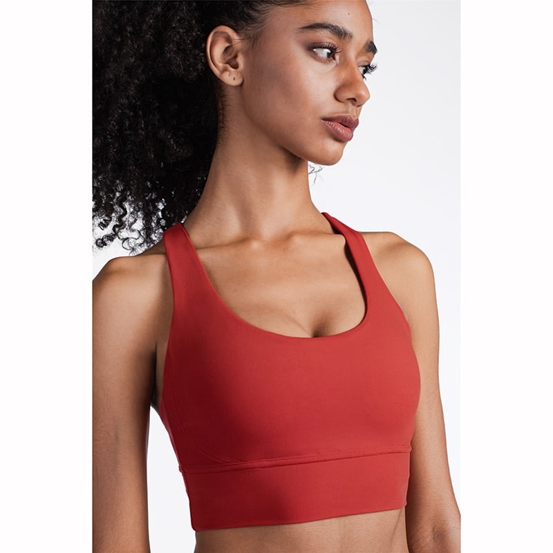 Women's Breathable Nylon Yoga Bra - Blue Force Sports