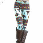 Women's High Waisted Leggings with Christmas Print - Blue Force Sports