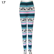 Women's High Waisted Leggings with Christmas Print - Blue Force Sports