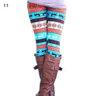 Women's High Waisted Leggings with Christmas Print - Blue Force Sports