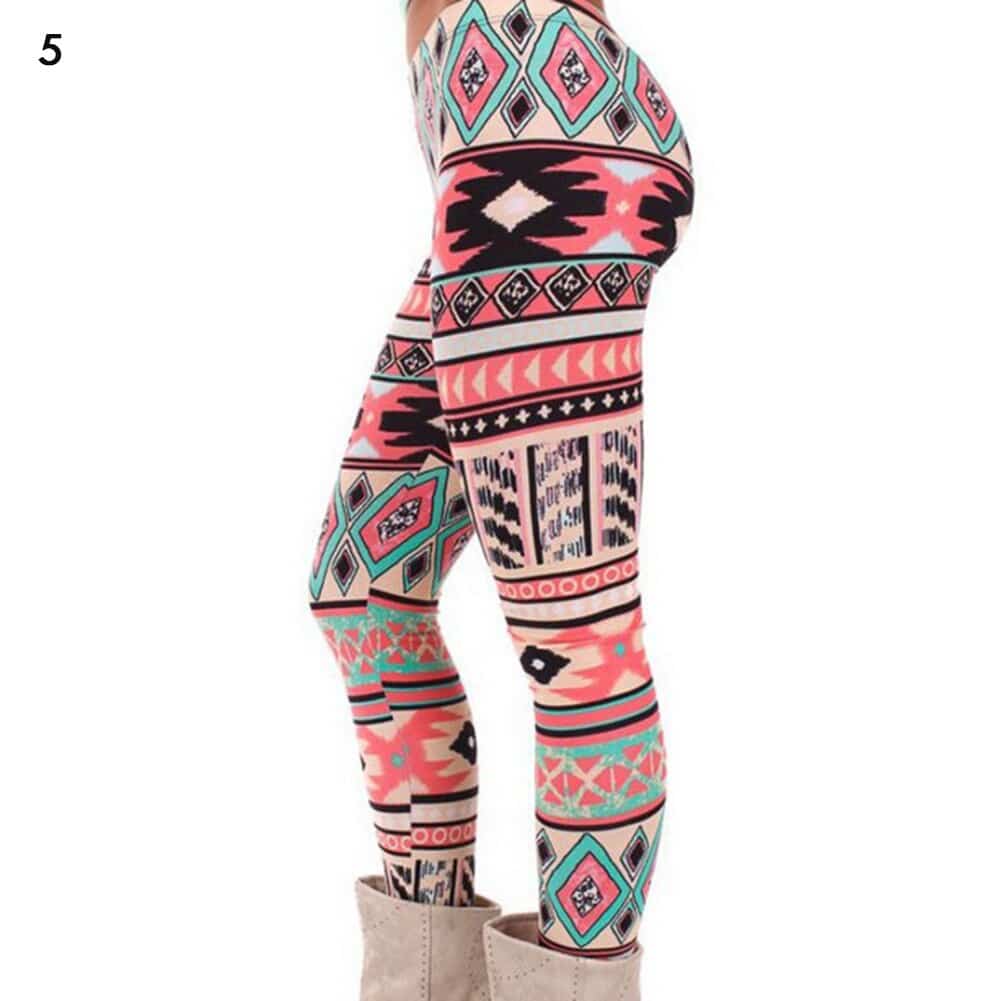 Women's High Waisted Leggings with Christmas Print - Blue Force Sports