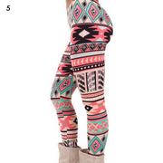 Women's High Waisted Leggings with Christmas Print - Blue Force Sports