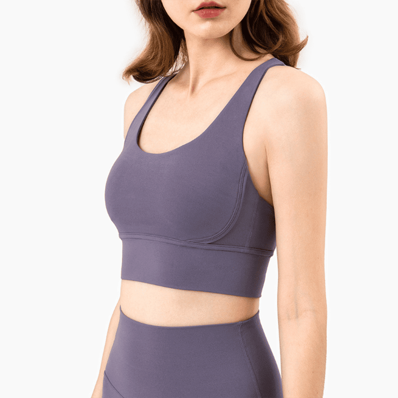 Women's Breathable Nylon Yoga Bra - Blue Force Sports