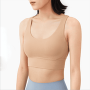 Women's Breathable Nylon Yoga Bra - Blue Force Sports