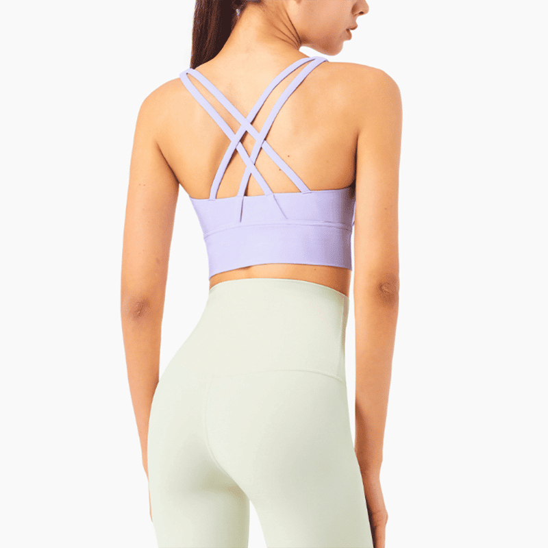 Women's Breathable Nylon Yoga Bra - Blue Force Sports