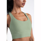 Women's Breathable Nylon Yoga Bra - Blue Force Sports
