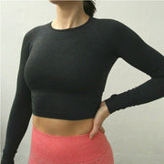 Women's Compression Sports Crop Top - Blue Force Sports