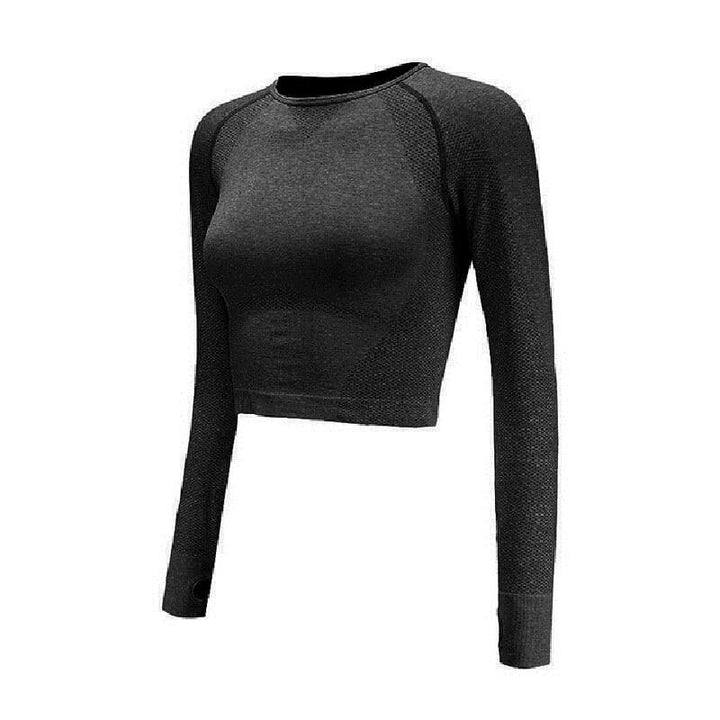 Women's Compression Sports Crop Top - Blue Force Sports