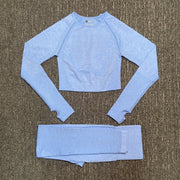 Women's Seamless Fitness Clothing Set - Blue Force Sports