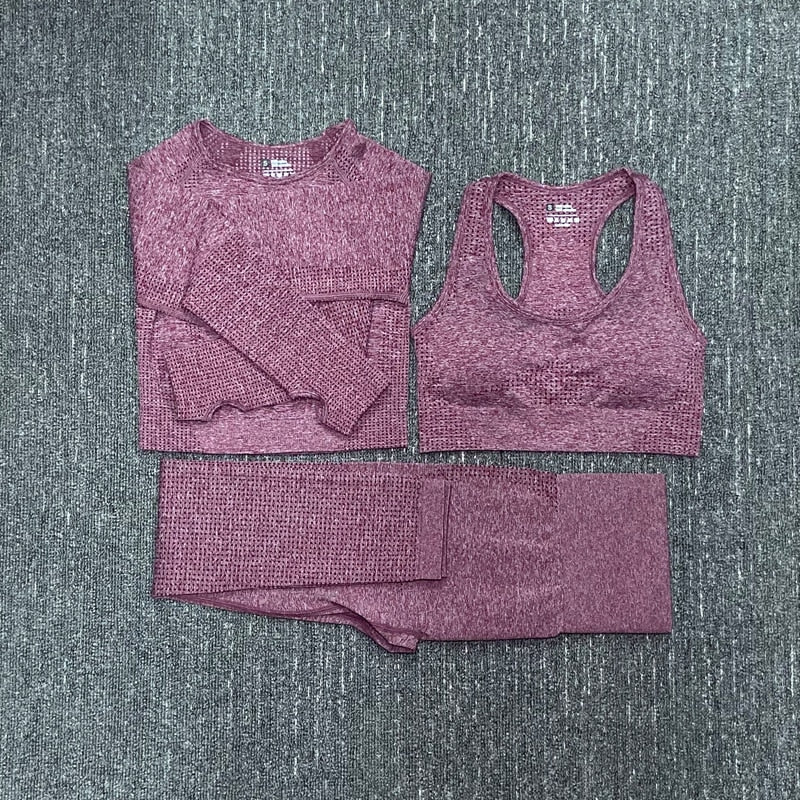 Women's Seamless Fitness Clothing Set - Blue Force Sports