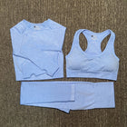 Women's Seamless Fitness Clothing Set - Blue Force Sports