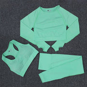 Women's Seamless Fitness Clothing Set - Blue Force Sports