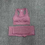 Women's Seamless Fitness Clothing Set - Blue Force Sports