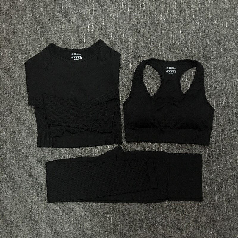 Women's Seamless Fitness Clothing Set - Blue Force Sports