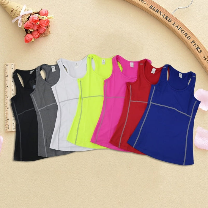 Women's Solid Color Sports Tank Top - Blue Force Sports