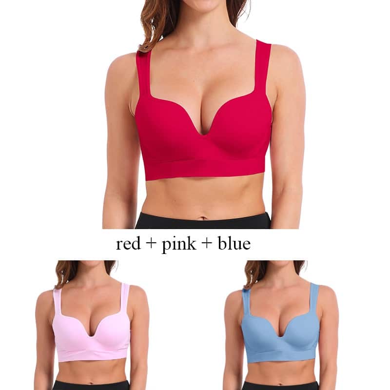 Women's Yoga Wireles Seamless Push Up Bra - Blue Force Sports