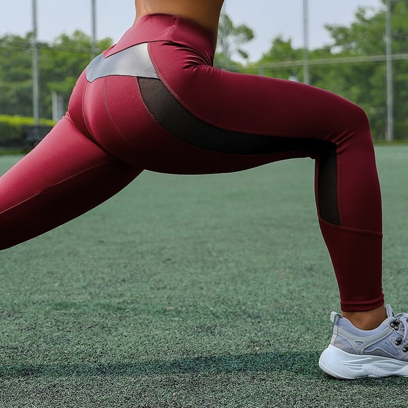 Mesh Decorated Leggings for Girls - Blue Force Sports