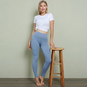 Women's Push Up Plain Leggings - Blue Force Sports