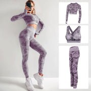 Yoga Seamless Camouflage Printed Sportswear for Women - Blue Force Sports