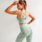 Yoga Seamless Camouflage Printed Sportswear for Women - Blue Force Sports