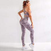Yoga Seamless Camouflage Printed Sportswear for Women - Blue Force Sports