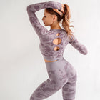 Yoga Seamless Camouflage Printed Sportswear for Women - Blue Force Sports