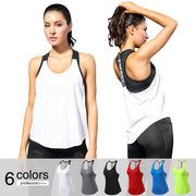 Women's Fitness Sleeveless T-Shirt - Blue Force Sports