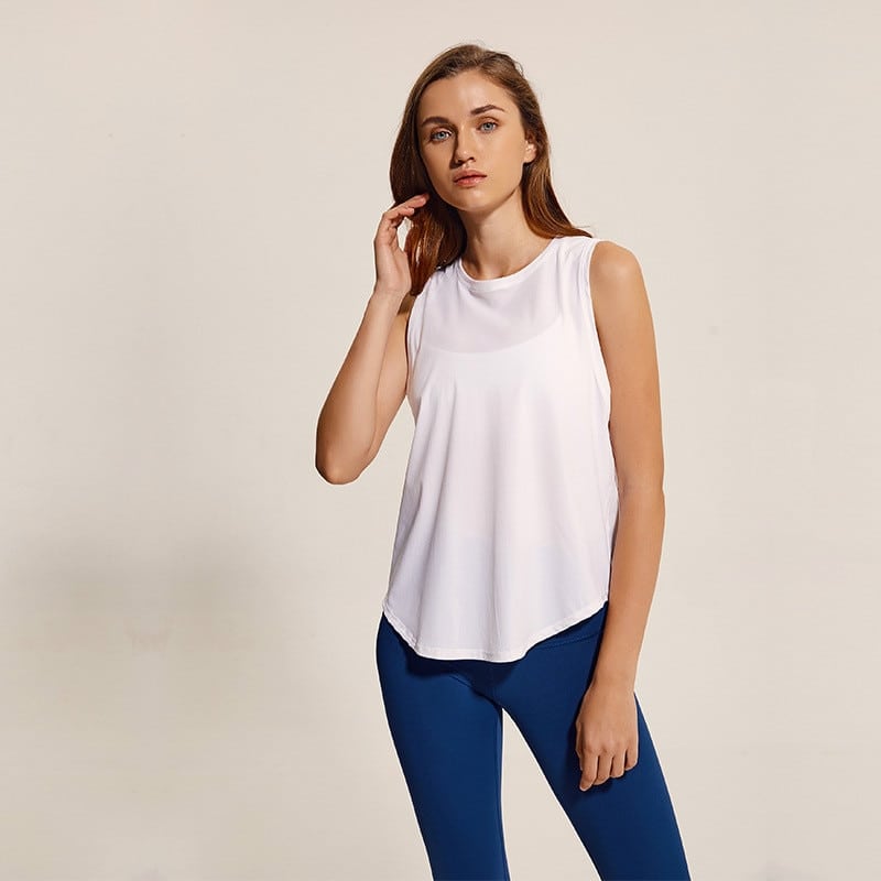 Women's Loose Fitness Tank Top - Blue Force Sports