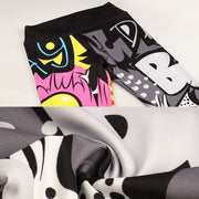 Women's Cartoon Stylized Leggings with Push Up - Blue Force Sports