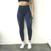 Seamless Super Stretchy High Waist Sport Leggings for Women - Blue Force Sports