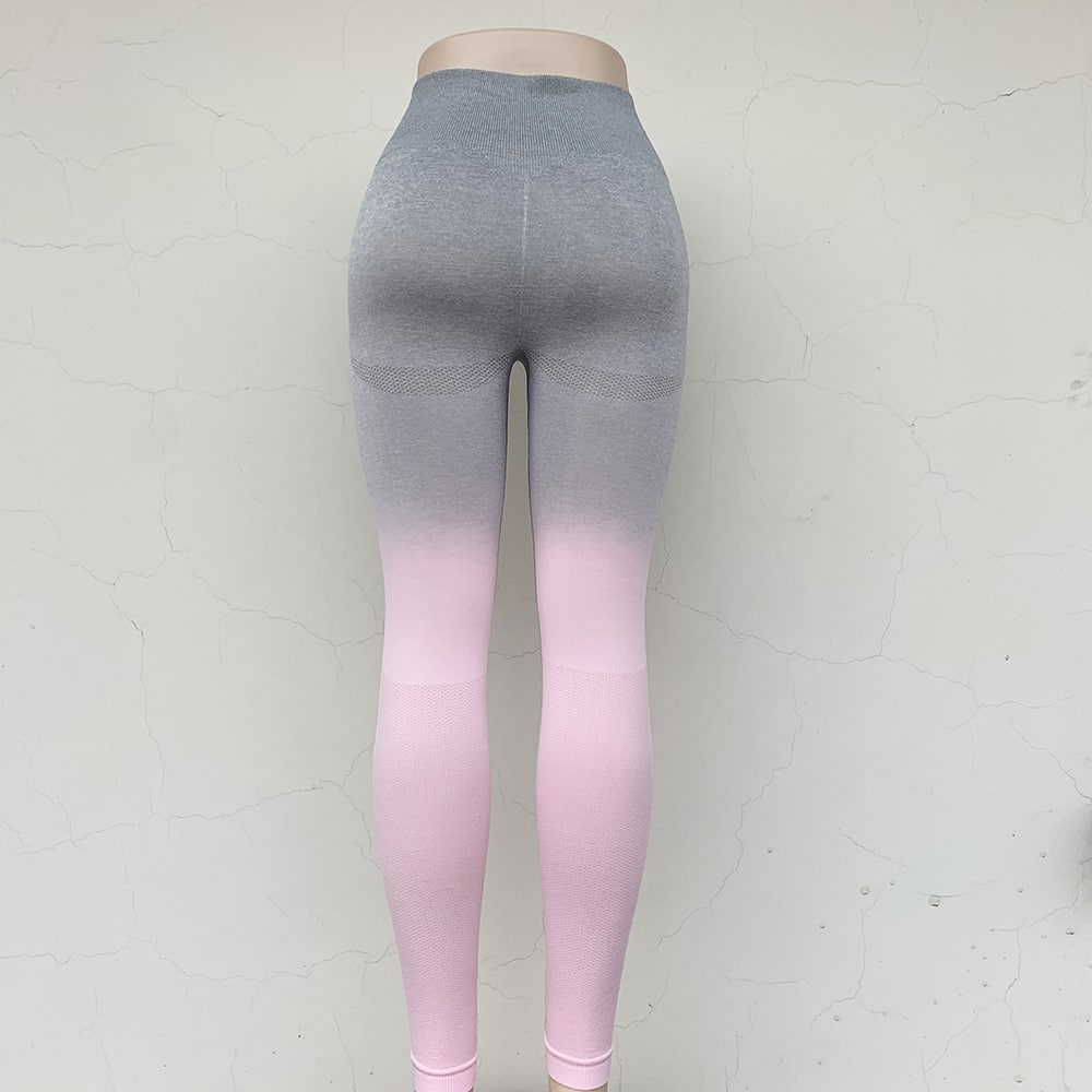 Women's Gradient Color Leggings - Blue Force Sports
