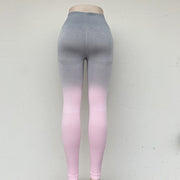 Women's Gradient Color Leggings - Blue Force Sports