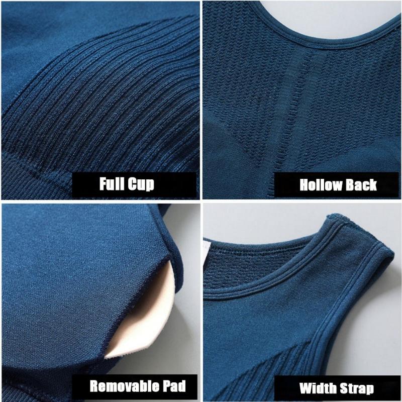 Women's Yoga Push Up Crop Top - Blue Force Sports