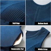 Women's Yoga Push Up Crop Top - Blue Force Sports