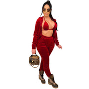 Long Sleeve Women's Sexy 3 Piece Clothing Set - Blue Force Sports
