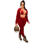 Long Sleeve Women's Sexy 3 Piece Clothing Set - Blue Force Sports