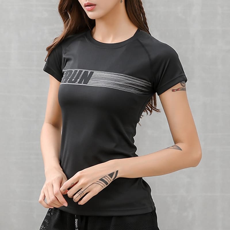 Women's O-Necked Short Sleeved T-Shirt - Blue Force Sports