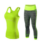 Women's Two Tone Sport Capris and Top Set - Blue Force Sports