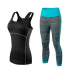 Women's Two Tone Sport Capris and Top Set - Blue Force Sports
