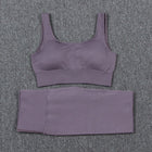 Women's Solid Color Sports Leggings and Bra Set - Blue Force Sports