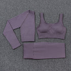 Women's Solid Color Sports Leggings and Bra Set - Blue Force Sports
