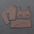 Women's Solid Color Sports Leggings and Bra Set - Blue Force Sports