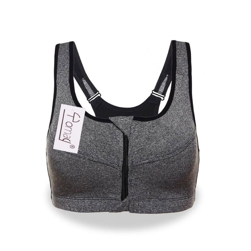 Women's Sport Bra with Front Zipper - Blue Force Sports
