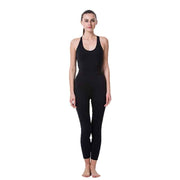 Crossed Back Straps Yoga Women's Bodysuit - Blue Force Sports