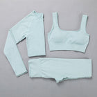 Women's Stretchy Workout Sport Set - Blue Force Sports