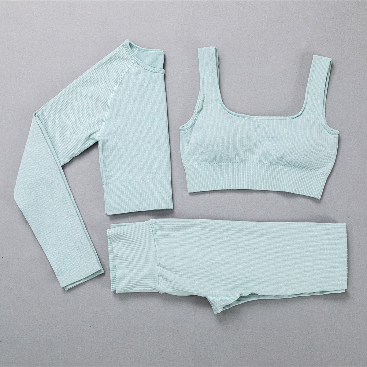 Women's Stretchy Workout Sport Set - Blue Force Sports