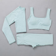 Women's Stretchy Workout Sport Set - Blue Force Sports