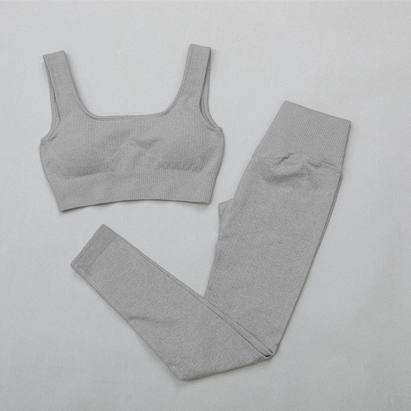 Women's Stretchy Workout Sport Set - Blue Force Sports